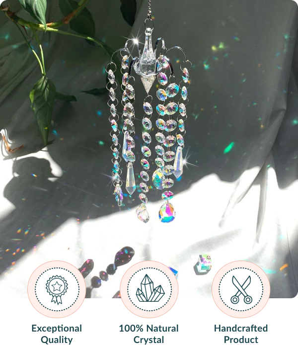 Crystal Prism Glass Wind Chimes