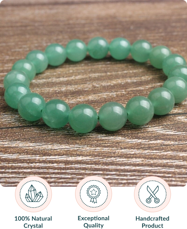 Green aventurine bead bracelet