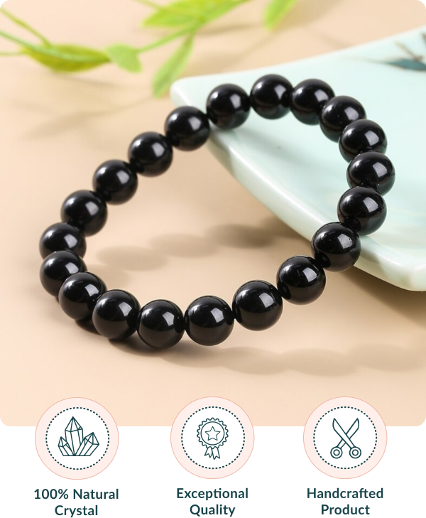 Black Tourmaline Bead Bracelet