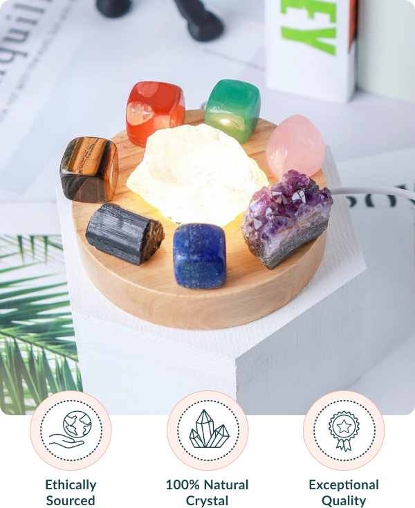 Soothing Energy Gemstone Set Lamp