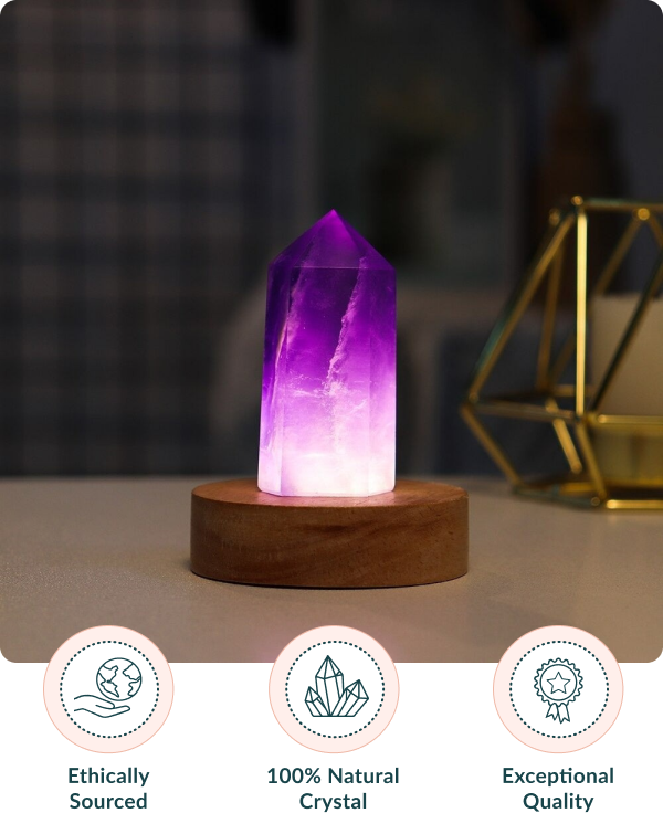Amethyst Crystal Point Lamp