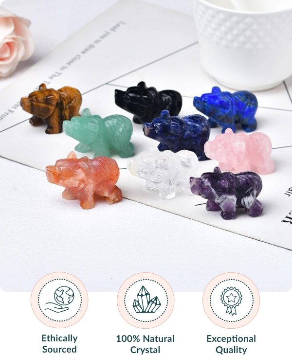 Natural Stone Bear Figurines