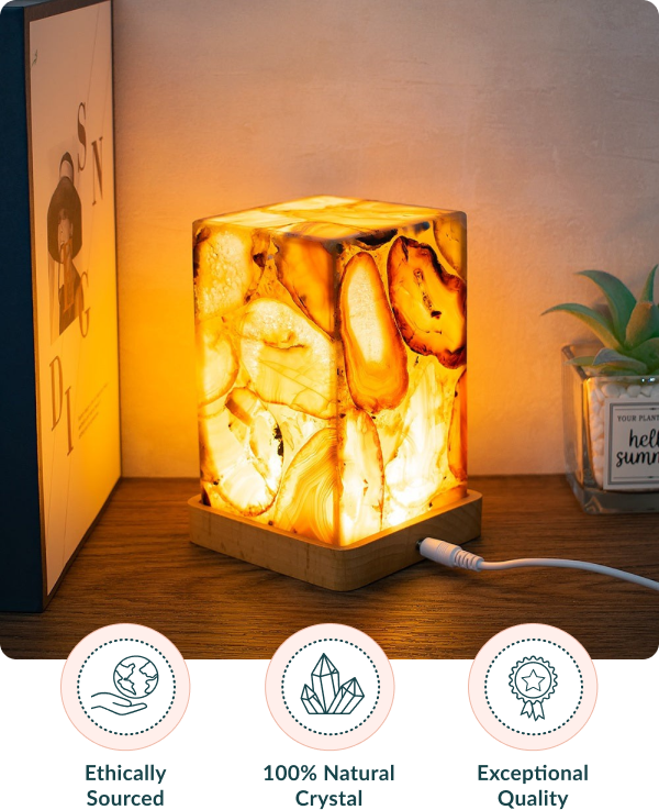 Luxury Agate Crystal Lamp