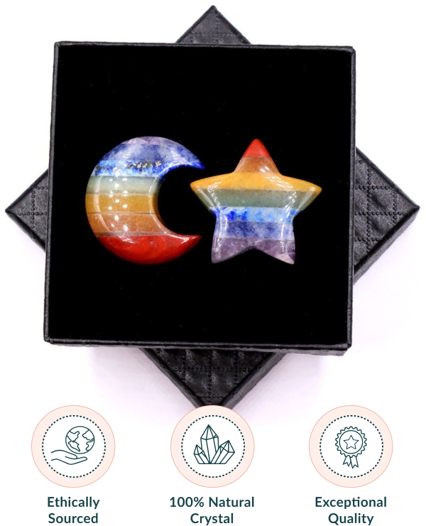 Chakra Star and Moon Gemstone Set