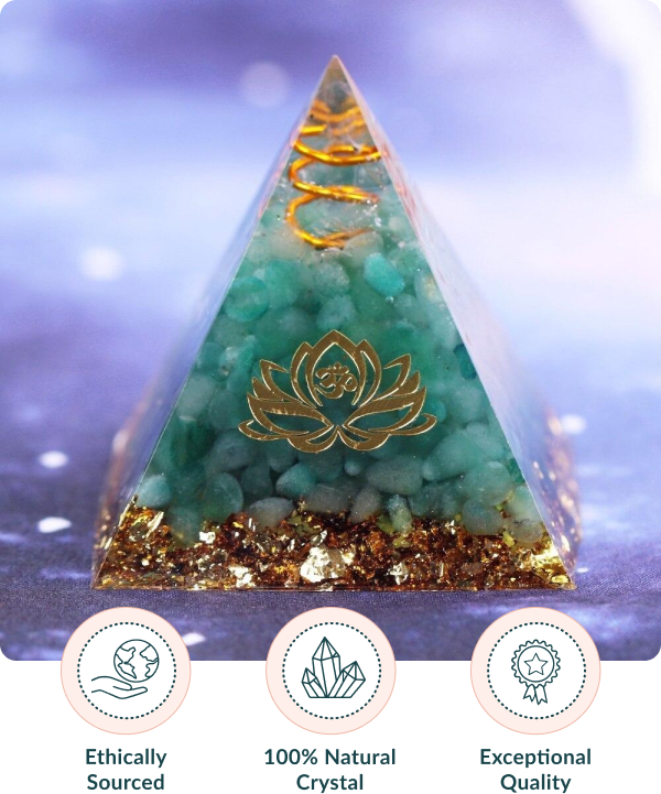 EMF Green Aventurine Stone Orgone Pyramid