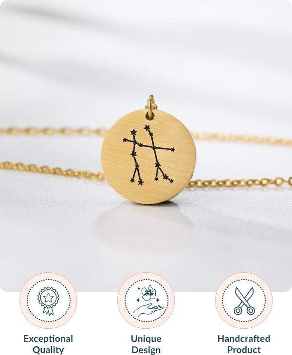 Golden Constellation Gemini Necklace