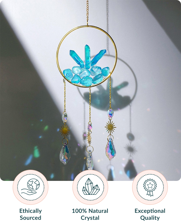 Oceanic Blue Quartz Dream Catcher