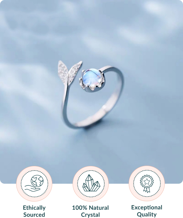 Mermaid Fairytale Moonstone Ring