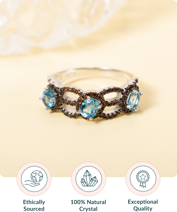 Navy Blue Topaz Ring