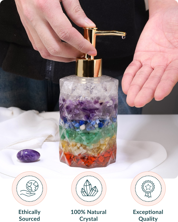 Chakra Crystals Cosmetics Dispenser