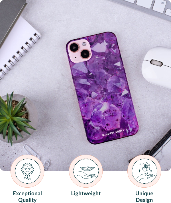 Amethyst Purple Charm Phone Case