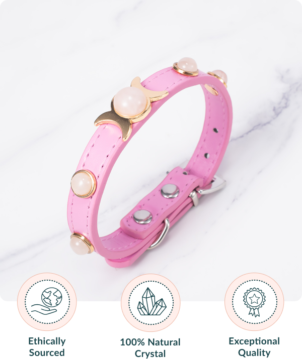 Rose Quartz Pet Collar