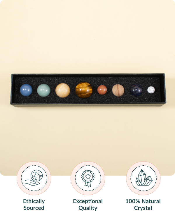 Natural Gemstone Solar System Set