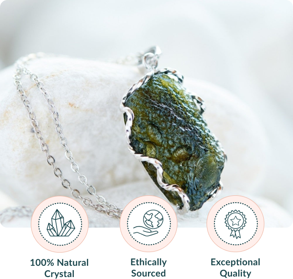 Real Moldavite Crystal Necklace