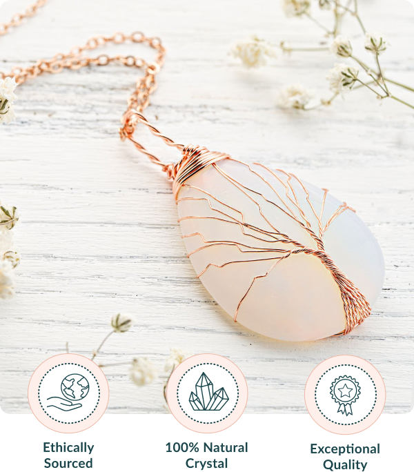 Handmade Tree Of Life Opalite Necklace