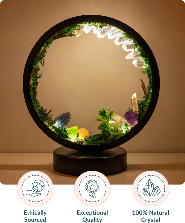 Natural Quartz Forest LED Lamp