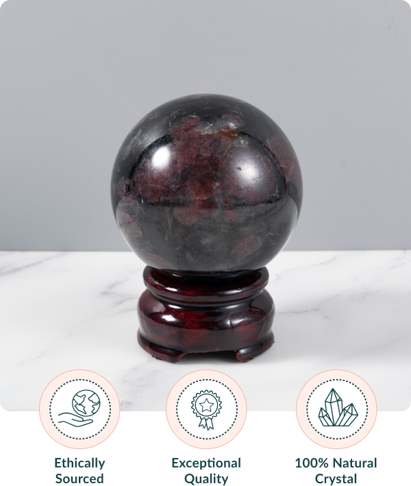 Polished Red Garnet Sphere