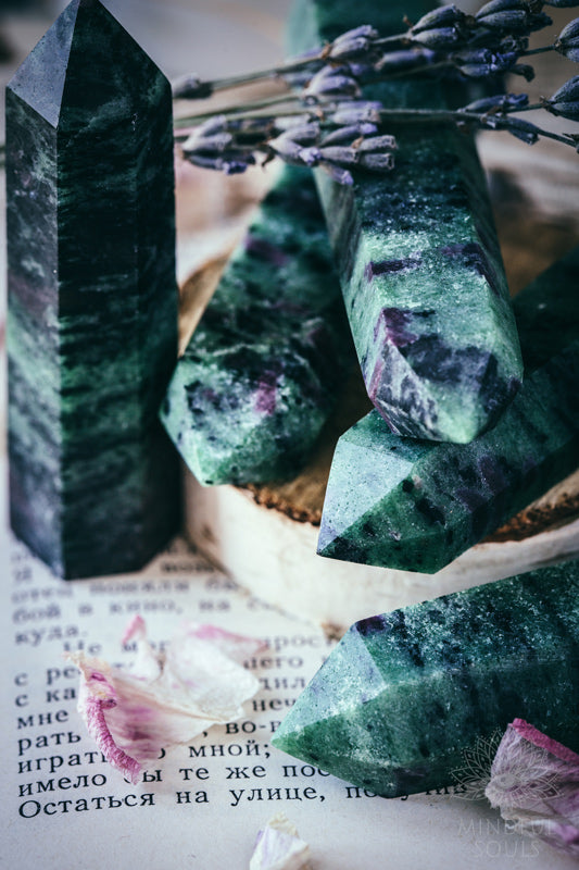 Ruby Zoisite Crystal Point