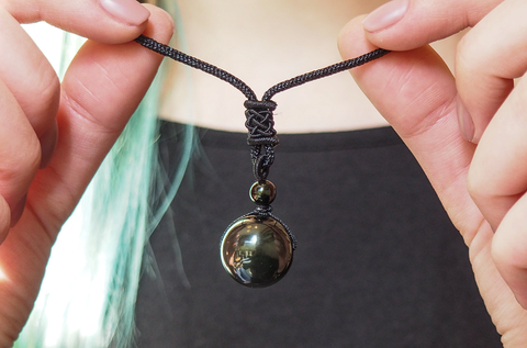 Obsidian Stone Necklace