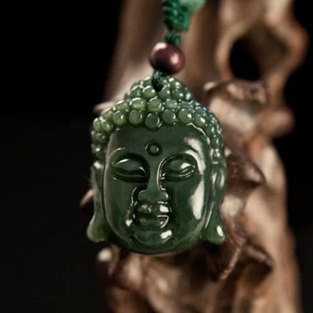 Jade Buddha Head Necklace