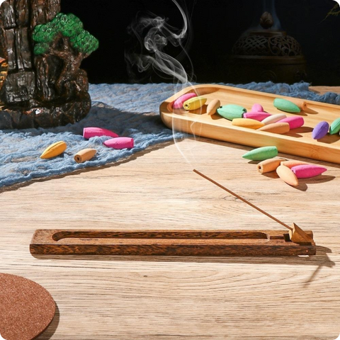 Natural Wooden Incense Sticks Holder