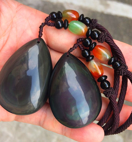 Fairy Obsidian Drop Necklace