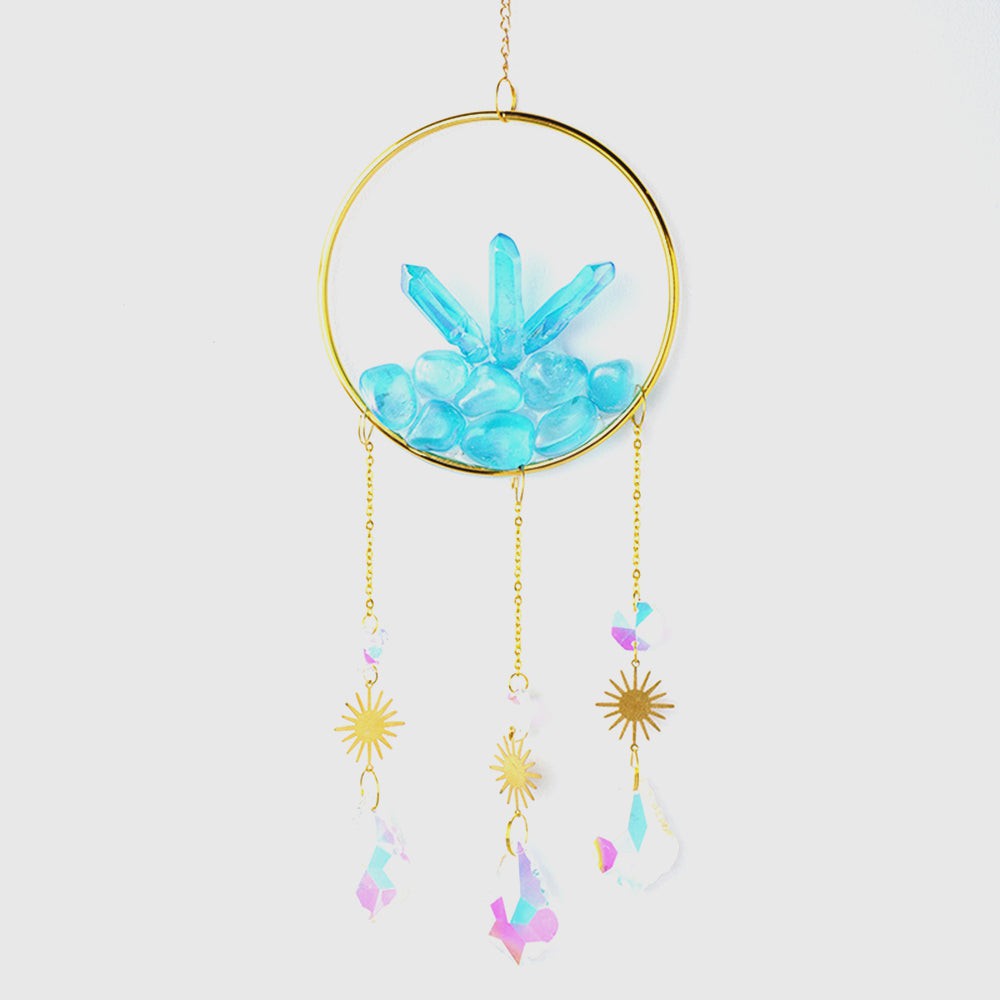 Oceanic Blue Quartz Dream Catcher