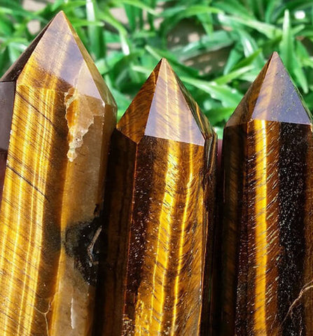 Natural Tiger's Eye Crystal Wand