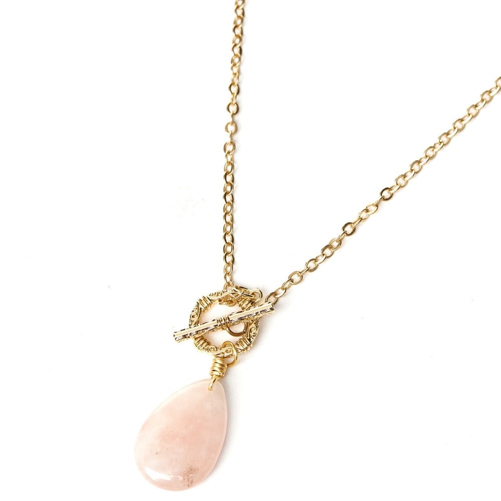 Natural Rose Quartz Bead Necklace – MindfulSouls