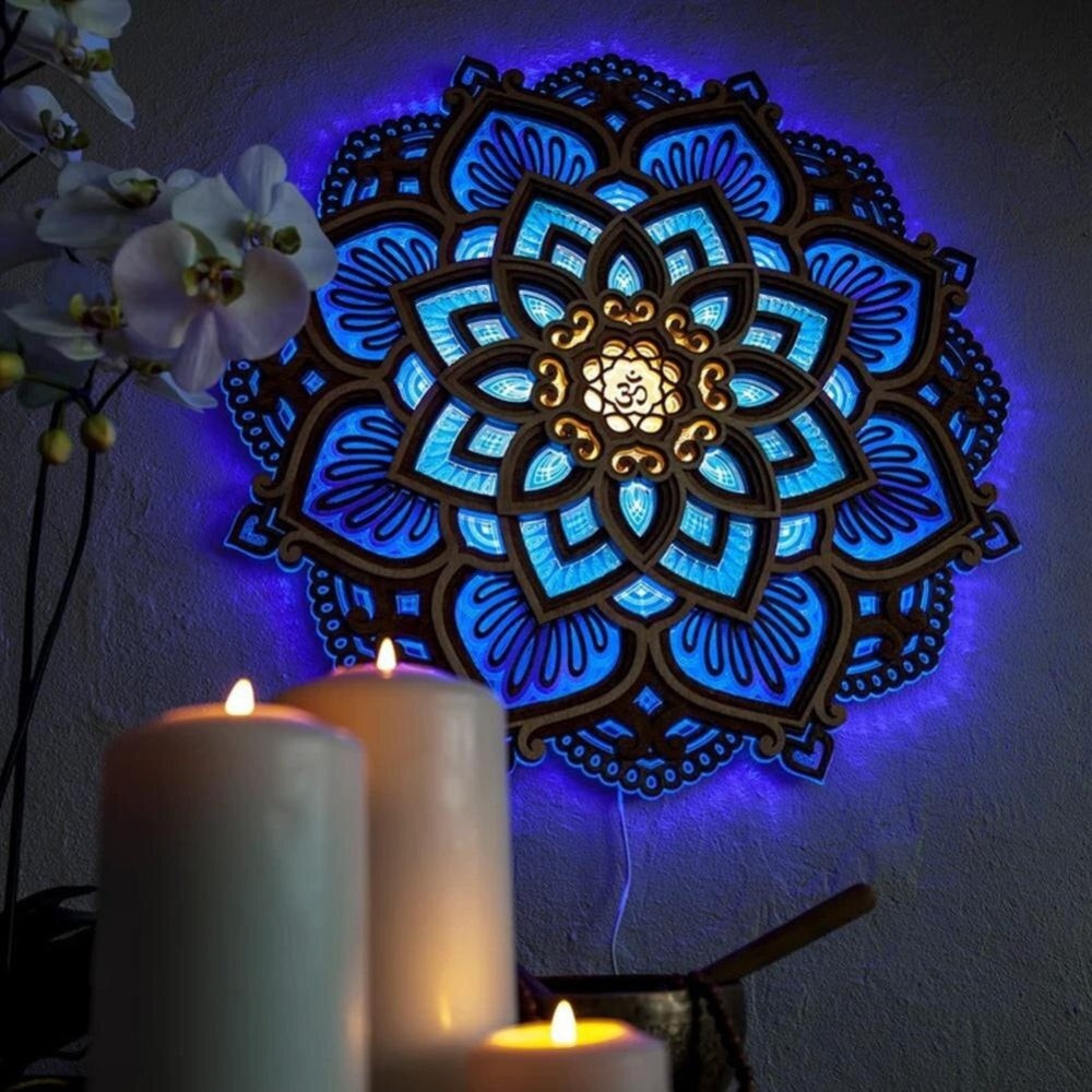 Image of Lotus Flower Mandala Light Lamp