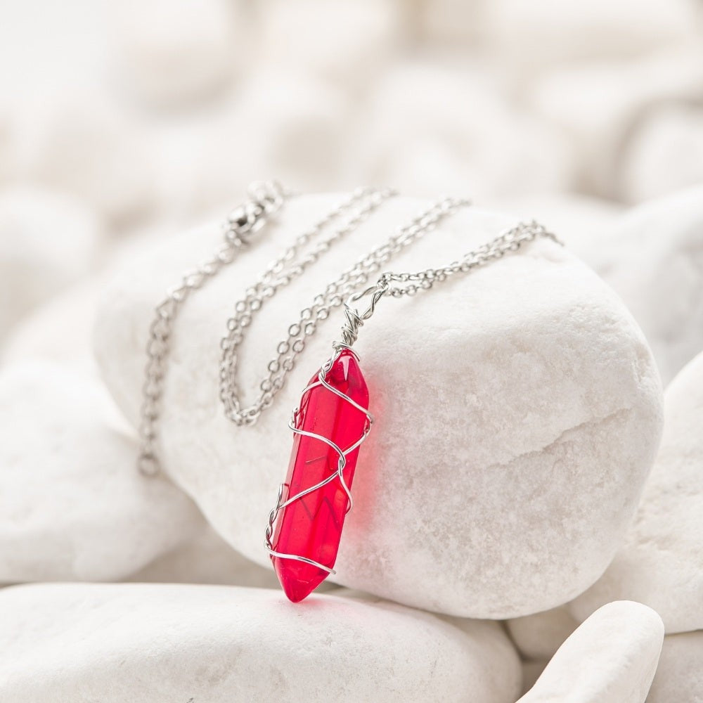 Red Carnelian Crystal Necklace