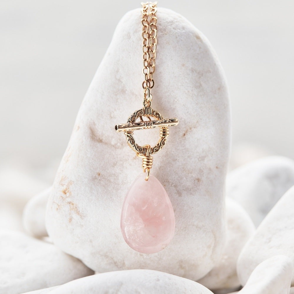 Rose Quartz Crystal Necklace