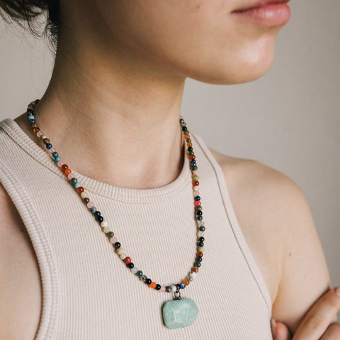 Amazonite Gemstone Choker Necklace