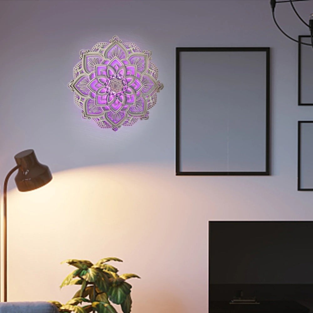 Lotus Flower Mandala Light Lamp