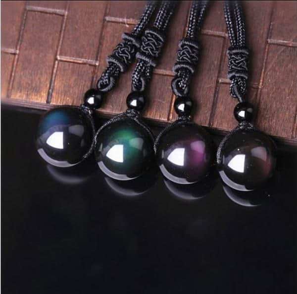 obsidian necklace real