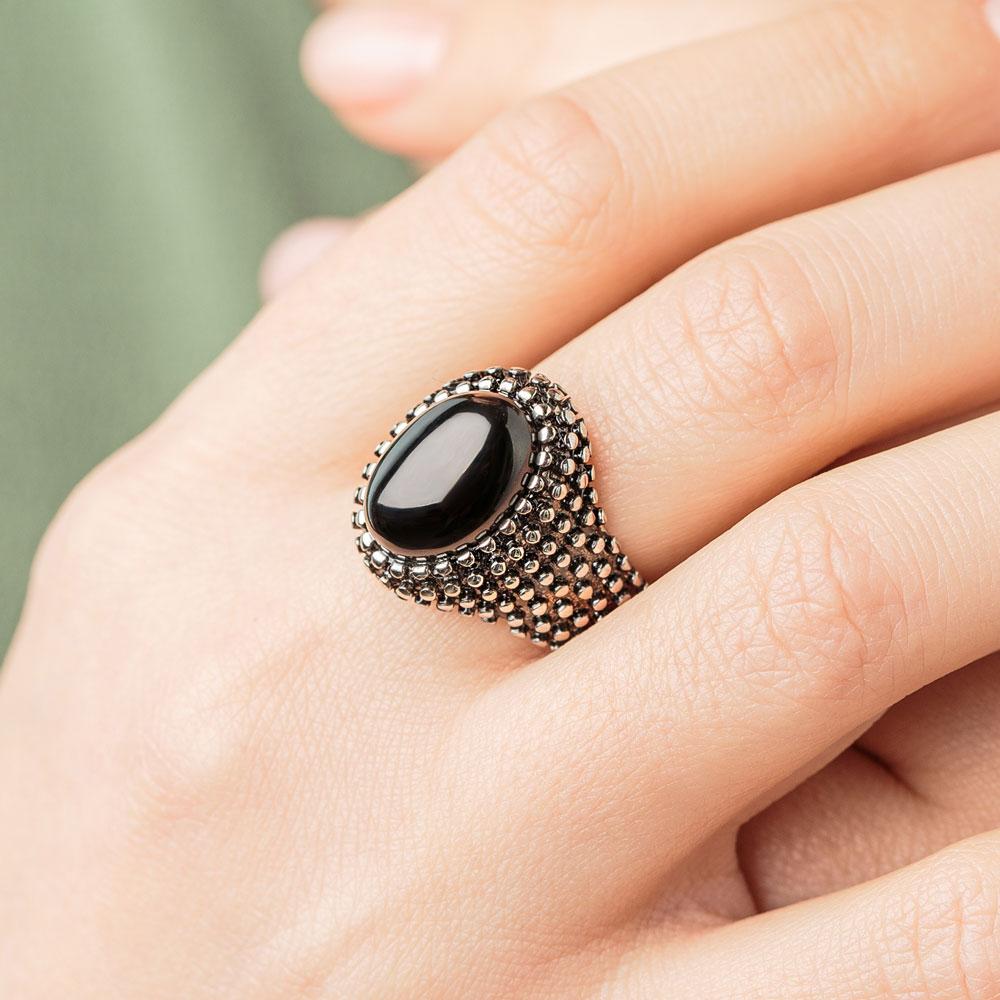 obsidian ring band