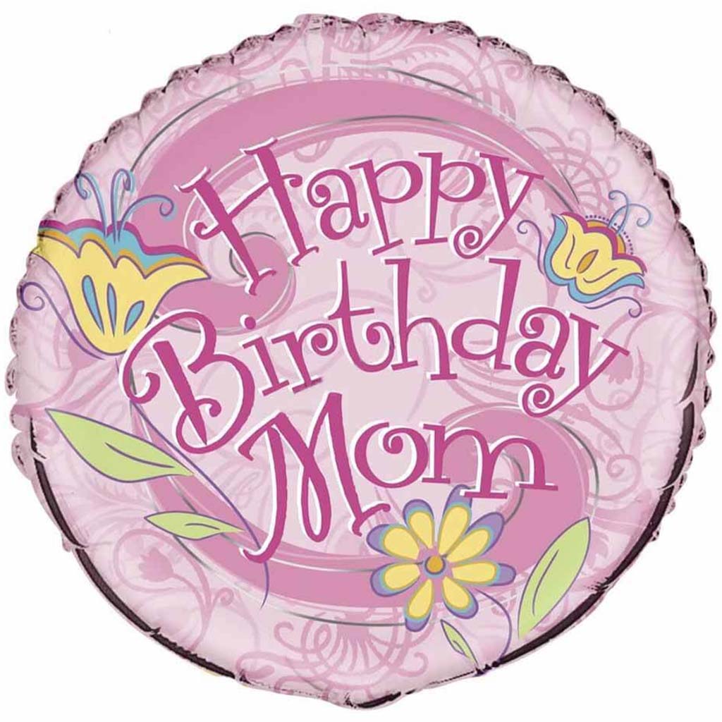 Happy Birthday Mom Foil Balloon 18in - Creative Minds