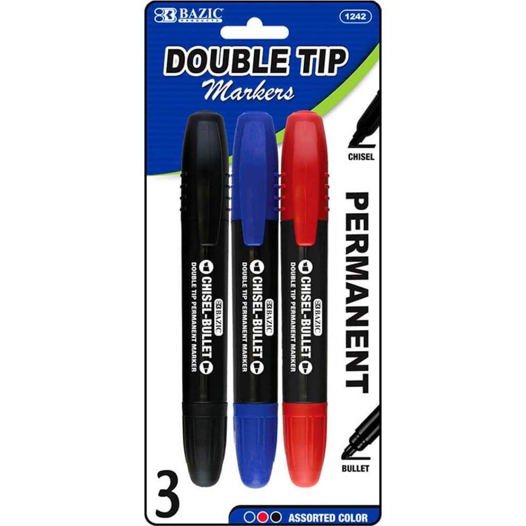 Fancy Colors Mini Fine Point Permanent Marker w/ Cap Clip (6/Pack)