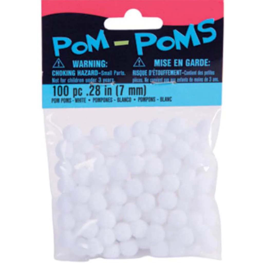 Pom Poms - White/Gold