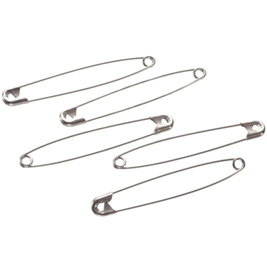 Coilless Safety Pins, 1-1/2 Inch, Gold-Tone Metal (50 Pieces)