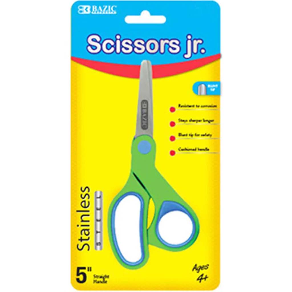 Bazic Products Bazic 5 Blunt Tip School Scissors with Name Tag / Box Qty - 24