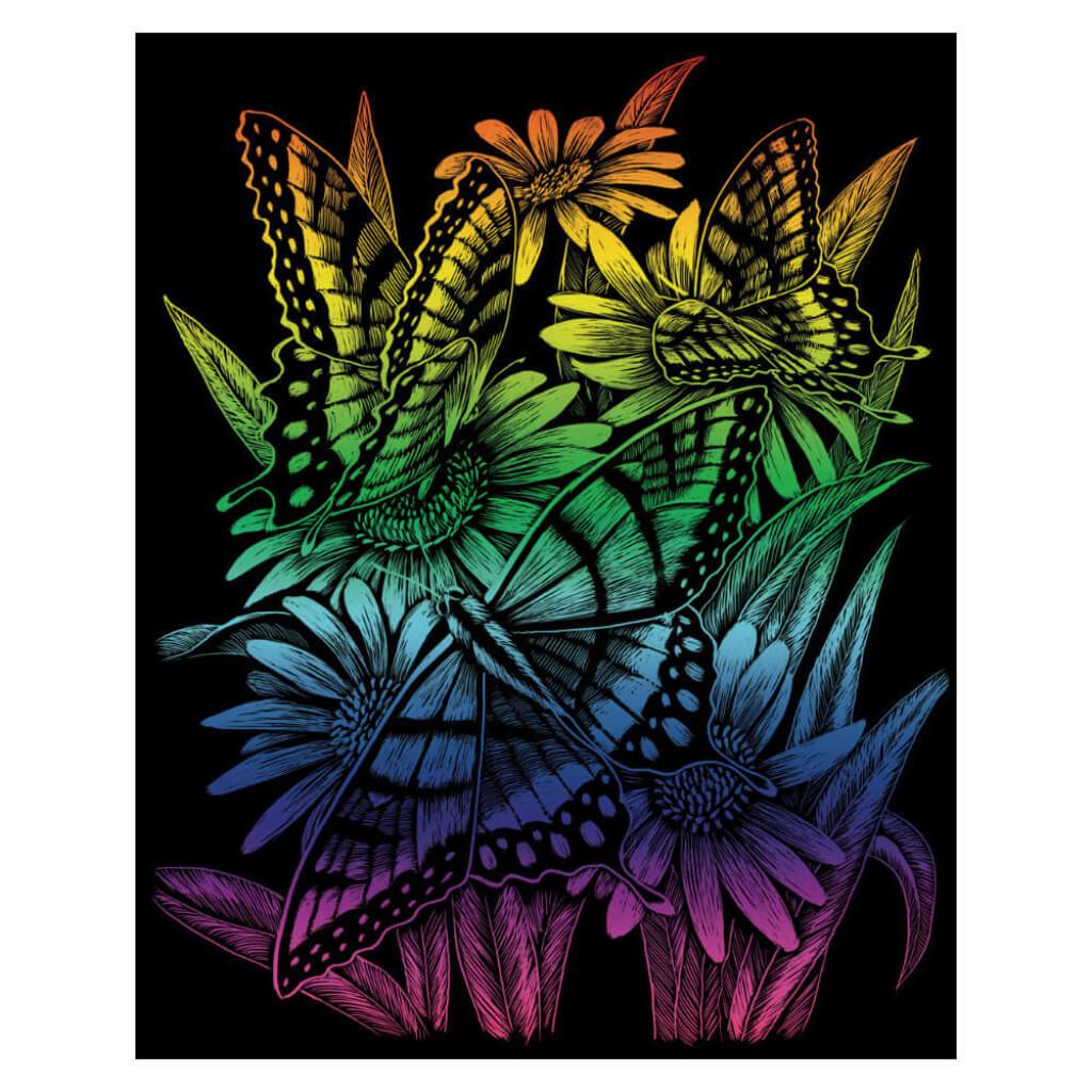 Гравюра Royal & Langnickel бабочки и цветы (rain27) цветная основа