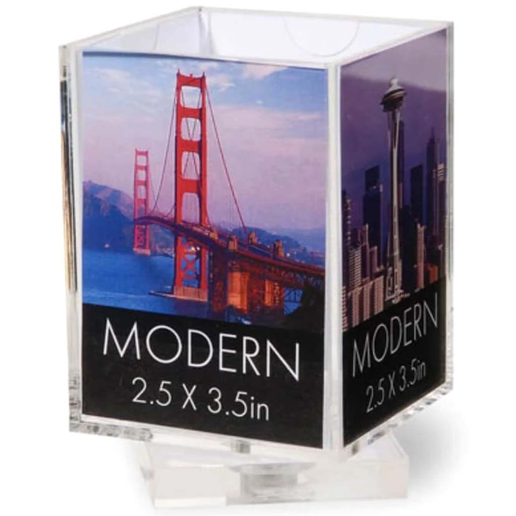 Photo Cube Acrylic Revolving 2 5 X 3 5 Inches Creative Minds