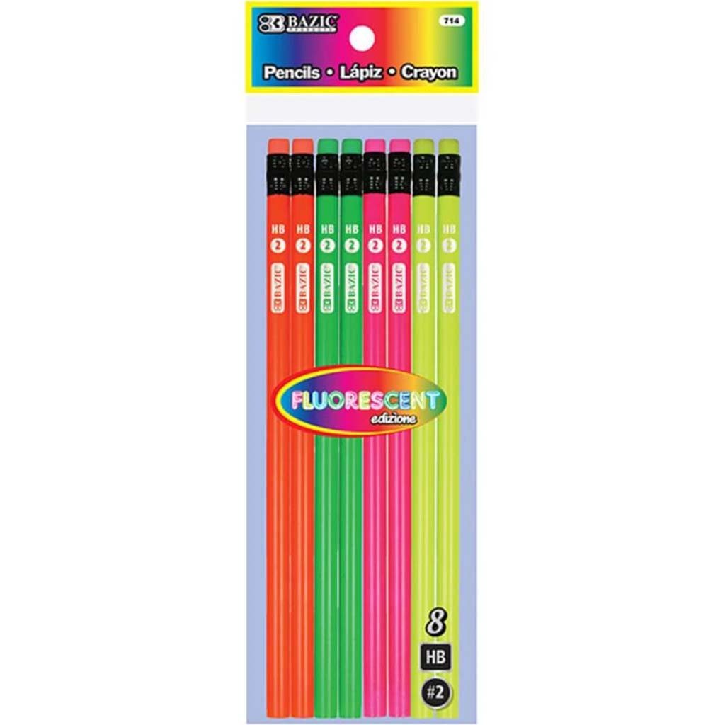 Bazic 713 Metallic Glitter Wood Pencil w/ Eraser (8/Pack) Case of 24 