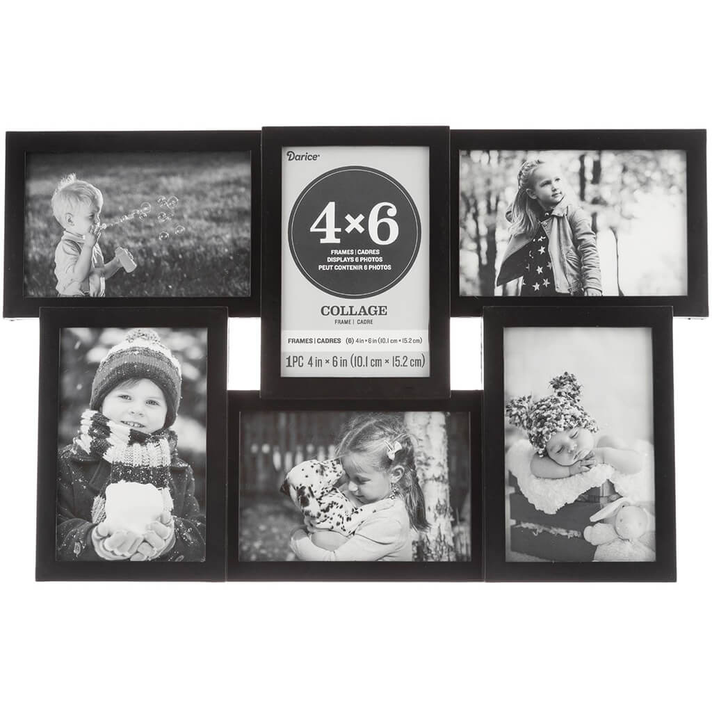 Duo Collage Frame - Black & White, 4x6