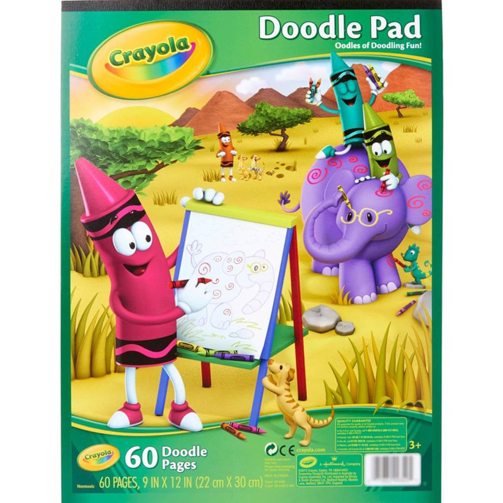 Crayola Doodle Pad 9in x 12in 60 Sheets Creative Minds