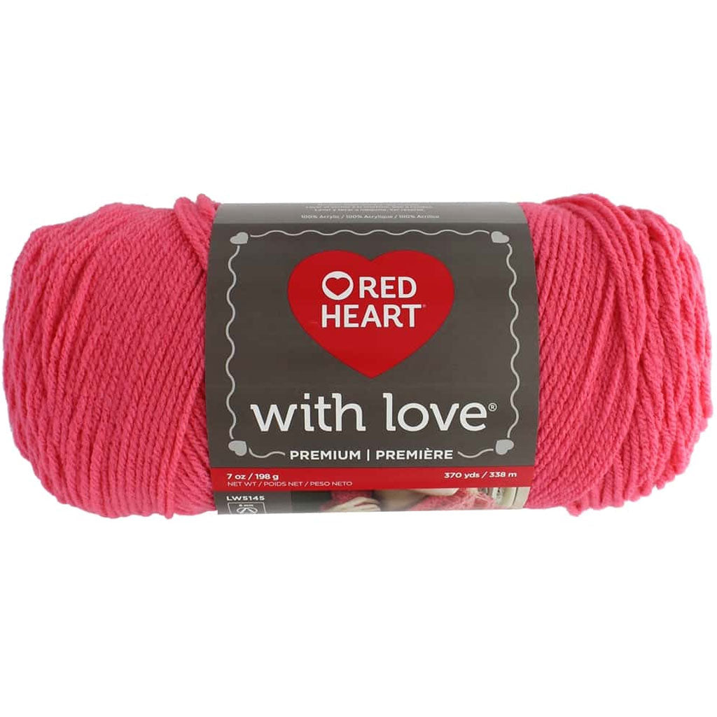 Red Heart With Love Yarn, Berry Red, 7 oz