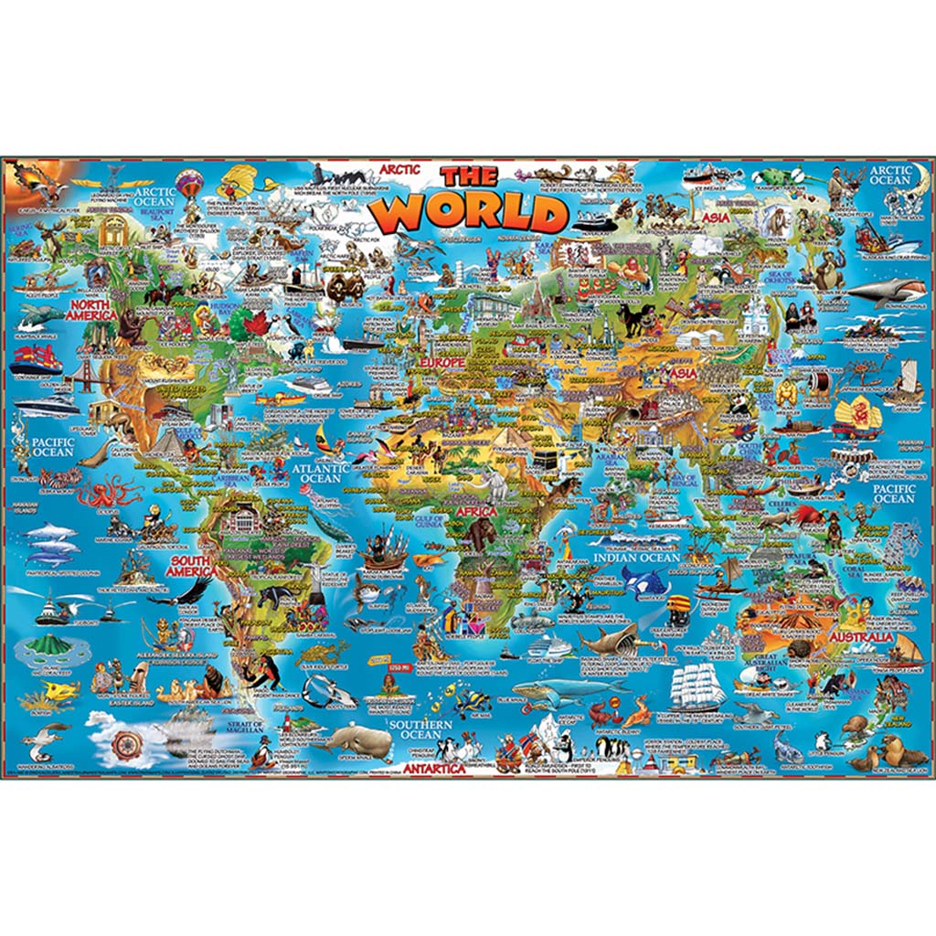 Round Solutions World Map 500-Piece Puzzle