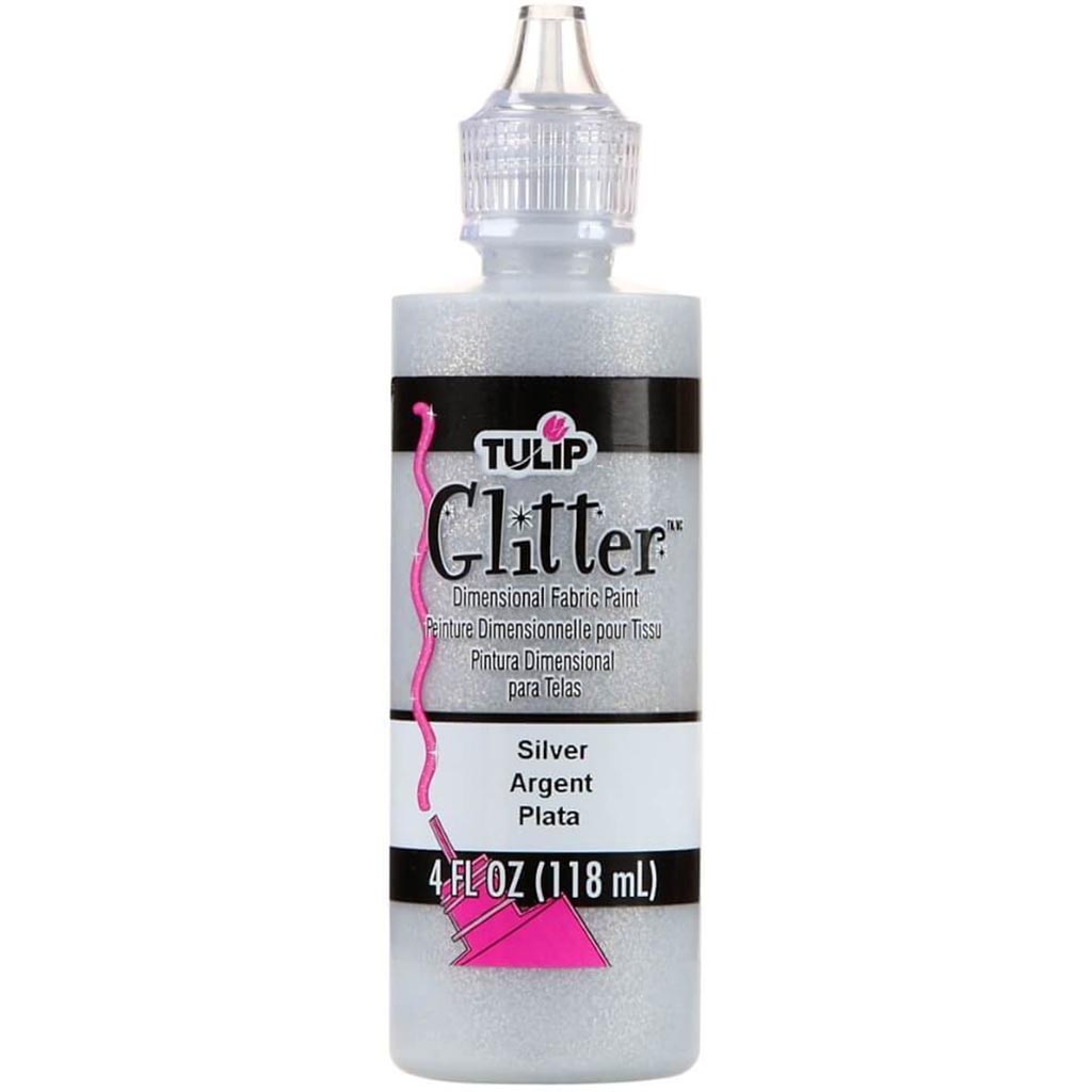 Tulip Fabric Spray Paint 4oz Silver Diamond Glitter