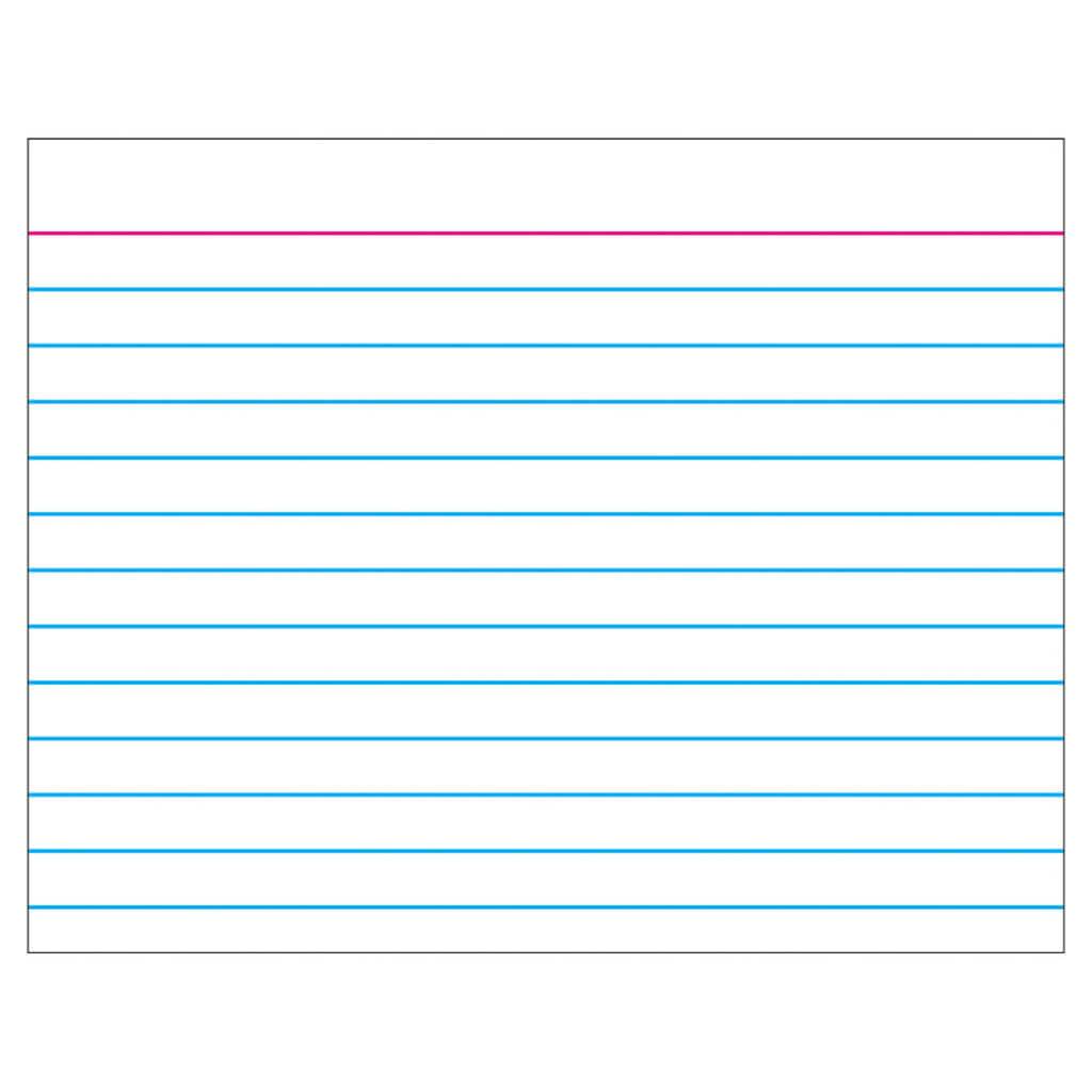 Index Card Wipe-Off Chart For 5 By 8 Index Card Template